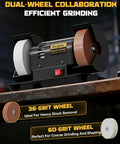 Built Like A Tank 3 Inch Mini Bench Grinder With Knockout Variable Speed Up To 10000 Rpm And Ac Adapter featuring dual grinding wheels for efficient sharpening.