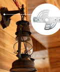 Adjustable Light Fixture Crossbar Mounting Kit For Wall, Ceiling, And Chandelier Installations, Versatile Crossbar Plate Supports Up To 35lb, Fits 4.33 To 5.12 Inch Lamp Plates, Easy No Fuss Install, 1 Set, silver metal wall-ceiling bracket mounted with lantern light