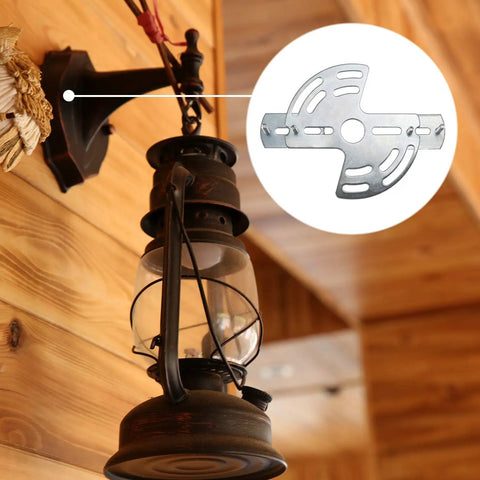 Adjustable Light Fixture Crossbar Mounting Kit For Wall, Ceiling, And Chandelier Installations, Versatile Crossbar Plate Supports Up To 35lb, Fits 4.33 To 5.12 Inch Lamp Plates, Easy No Fuss Install, 1 Set, silver metal wall-ceiling bracket mounted with lantern light
