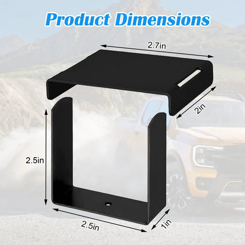 Heavy Duty 4 Pcs Stainless Steel Leaf Spring Clamp Kit For Cars Trucks, 2.5 Inch Wide Repair Clip To Lock And Stabilize Suspension Systems, Black Finish Durable Rust Proof Solution For Tough Roads, shown with 2.5in dimensions