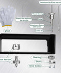Front view of Amazon adjustable sheet-metal hole cutter kit with 2 drill bits, black frame, glove, wrench