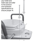 Installation guide for Raised Toilet Seat Riser With Padded Aluminum Arms For Support 3.5 Inch Lift Fits Most Standard Round Toilets