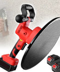 Heavy Duty 1880W Handheld Drywall Sander With Six Speed Controls positioned with two batteries, ideal for efficient wall sanding.