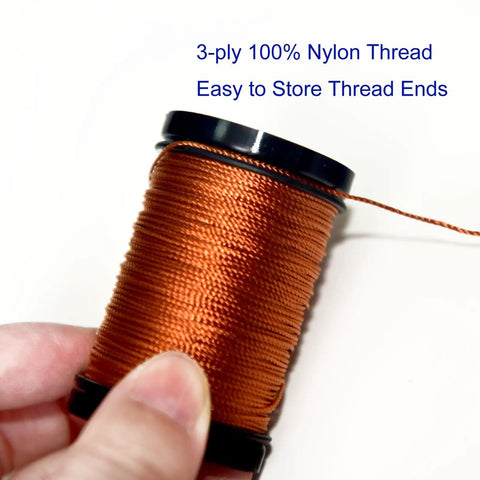 3-ply nylon thread spool from Heavy Duty Upholstery Repair Kit With Extra Strong Sewing Thread And Hand Needles Includes 5 Nylon Thread Spools