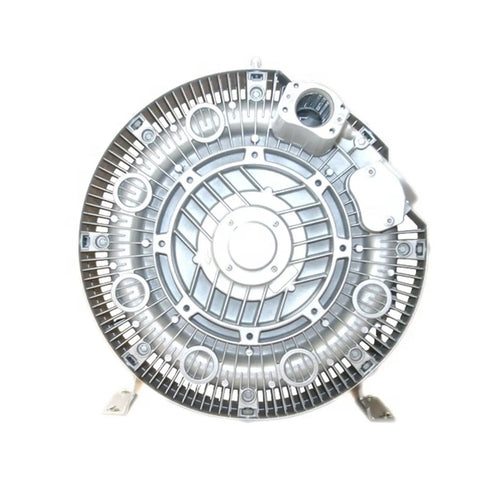 Heavy Duty Self Priming Diaphragm Vacuum Pump 4KW 3 Phase 480V Garage Ready Workhorse For CNC Systems motor housing close-up view.