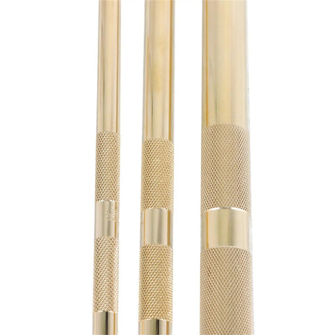 Brass Knurled Drift Punch Kit Three Piece Set With Roll Pin Punches And Chisels For Three Eighths Inch One Half Inch And Three Quarter Inch Sizes
