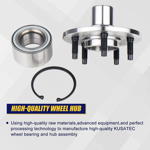 Rear Wheel Bearing And Hub Assembly Model 521000 Beefy Heavy Duty Compatible With Ford Explorer 2002 To 2010, 5 Lug Bolts