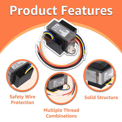 24V Transformer Replacement For Motors Armatures 50354 Converting 120V 208V And 240V To 24V 40VA Closed Shell Design