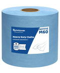 Hella Absorbent Heavy Duty Cleaning Cloths Jumbo Roll In Royal Blue, 500 sheets, 8x12 inch, for industrial solvent absorption.
