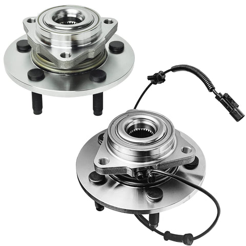 4WD Front CV Axles And Wheel Bearing Hubs Kit For Dodge Ram 1500 2006 2007 2008 With 5 Lug Left Side Speed Sensor Includes 2 Front CV Axles And 2 Wheel Hubs Remanufactured