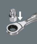 Slick Zyklop Mini 2 Ratchet with direct socket take up and six degree return thumbwheel quick fastening tool demonstration.