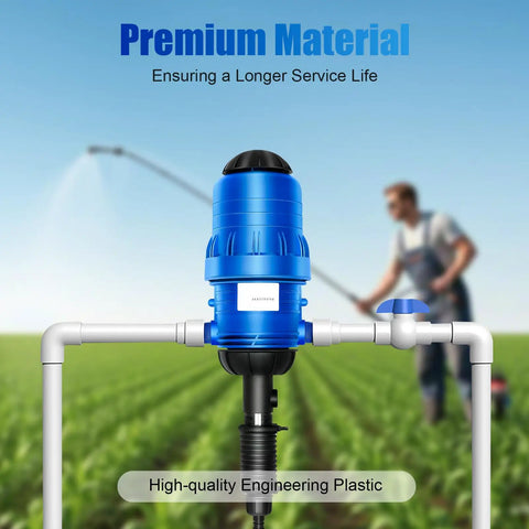 Adjustable Water Powered Fertilizer Injector For Drip Irrigation 0.4 Percent To 4 Percent Flow Rate High Efficiency Dosing Pump in farm