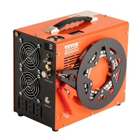 Heavy Duty Portable PCP Air Compressor Pump crushes Four Thousand Five Hundred PSI with dual display and bleed valve.