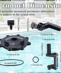 Pool Valve Rebuild Kit For 2-Port And 3-Port Jandy NeverLube Valves with dimensions displayed by a poolside setting