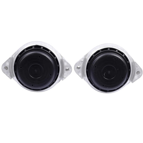 Premium Engine And Transmission Mount Kit For BMW 335i 328Xi X1 Z4 With 3.0L Engine showing two heavy-duty mounts with metal and rubber components.