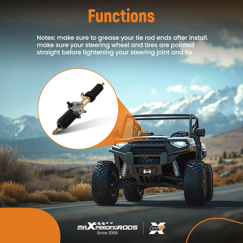 Steering Gear Box Rack And Pinion Assembly for Polaris Ranger XP 900, insert with detailed component view