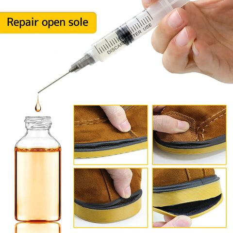 Pro Grade Glue Applicator Syringe Set With Blunt Tip Needles And Caps repairing shoe sole with precision application