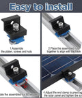 Steps to install 10 Piece Solar Panel End Clamps Mounting Kit For Unistrut And Aluminum Rails 30mm And 35mm on roof supports.