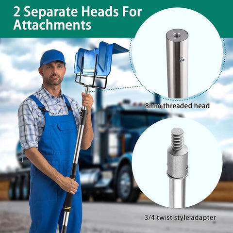 Heavy Duty Corner Guard Handle Extends 4.3 To 8.7 Feet, V Shaped Corner Protector For Flatbed Trucks with threaded heads