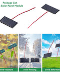 2 Pack Small Solar Panel Modules 5V Micro Polysilicon Glue On Panels 0.3W For Low Power Electrical Appliances Emergency Lights Toys Garden And Home Lighting displayed with weather resistance features