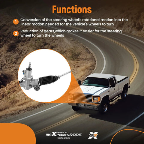Diagram explaining functions of Hydraulic Power Steering Rack And Pinion Replacement Kit For Toyota Camry 2002 To 2011 Avalon 2005 To 2012 And Lexus ES300 ES330 ES350 2002 To 2012 With OE Style Fit Replaces 26-2632 4420033320.
