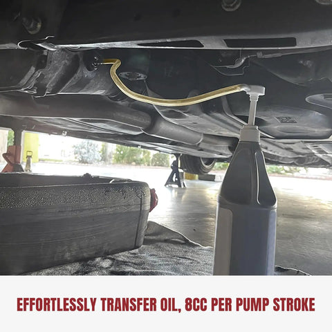 Lower Unit Gear Oil Pump Kit for Quart Bottles With 3rd Hand Adapter used to transfer oil under a vehicle