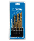 Heavy Duty 13 Piece Cobalt Drill Bit Set With Titanium Coating For Tough Jobs Like Metal Wood And Plastic Quick Hex Shank Design That Cuts Through Steel Fast Without Heat Buildup Perfect For Any Pro or DIY Guy Looking For Reliable High Speed Bits Right. 13-piece twist drill bit set in case, 1.5-6.5 mm