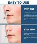 Man using Double Sided Nose Hair Trimmer For Men And Women With 360 Degree Nostril Hair Cutter Quick Precise Nasal Hair Removal Tool