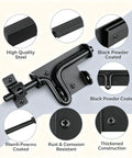 Heavy Duty Steel Gate Slide Bolt Latch features black powder coated finish, rust resistant, and thickened construction.