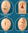 Close-up of Piercing Taper Kit With Grabber Reachers And Threadless insertion tapers for septum, cartilage, belly, and lip.