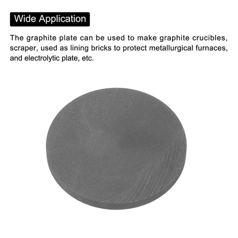 Round Graphite Block Disk Ingot High Purity Graphite Plate Sheet 60X5MM for melting, casting, and electrolysis, side view