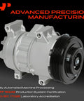 Direct Swap Air Conditioning Compressor With Clutch Assembly For Toyota Corolla And Scion xD, detailed view showing design and features.