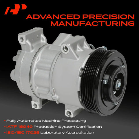 Direct Swap Air Conditioning Compressor With Clutch Assembly For Toyota Corolla And Scion xD, detailed view showing design and features.