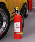 ABC Dry Chemical Fire Extinguisher 5 Lb For Home Office And Car 2-A:10-B:C Rated Quick Release Easy Grip Handle Model FF2KG in garage