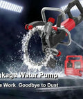 Badass Brushless Ring Saw For Wall Cutting With A Kickass Copper Motor That Slays Reinforced Concrete And Stone, Pumping Out 3000 RPM For Precision Grooving, Running Smooth As Silk For Pros Crushing Heavy Jobs Without Breaking A Sweat. with linkage water pump spraying water.