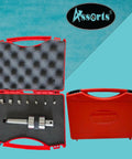 Open Rotary MT2 Broach Tool Holder With Square Broach Set Imperial with red case and tools, includes complete kit