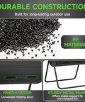 High Capacity Rolling Compost Tumbler 142L Thirty Seven And A Half Gallon Single Chamber Durable Weatherproof Polypropylene