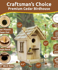 Premium Wooden Bird House Kit For Adults Build It Yourself Bird House And DIY Woodworking Project Family Friendly Craft Kit For Home Garden Decor And Real Hands On Learning