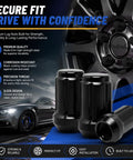 Top Tier 20 Pc M12 X 1.5 Spline Lug Nuts For Heavy Duty Rims With One Socket Key Kit Cold Forged Steel Upgrade Secure Grip And Durable Fitment black lug nuts on wheel rim