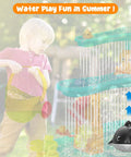Replacement Water Table Pump For Toddlers And Kids Portable Auto Absorbing Water Toy Accessory Easy Install For Summer Fun Two Hours Of Non Stop Play Everyday showing a shark-shaped water pump with flowing water.