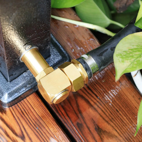 Garden Hose Reel Swivel Elbow Connector Replacement Part With Brass Construction Includes Washers Sealing Rings And Tape For Easy Install Durable Leak Free Hose Reel Accessory on hose reel