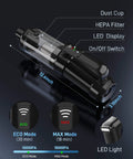 Powerful Cordless Handheld Vacuum Cleaner With 18000Pa Suction Two In One Car And Home Portable Vacuum with LED display and HEPA filter.