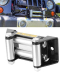 Heavy Duty Winch Roller Fairlead For ATV And UTV With 125mm And 5in Hole Spacing, Reduces Cable Friction And Protects Steel Cable