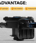 Side view of Pro Grade Fuel Vapor Leak Detection Pump Replacement That Fits Jeep Grand Cherokee Dodge Dakota Durango Ram 1500 2500 3500 And Mitsubishi Raider OE 310501 4891524AA Compatible Evaporative Emission System Part