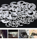 200 Pcs E Clips C Circlip Washer Kit Stainless Steel Shaft Bearing Retaining Rings Assorted 1.5 To 10 Mm External C Type Circlips