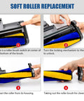 Soft Roller Laser Brush Head For V12 Detect Slim And V10 Slim Green LED Light Motorhead Replacement Attachment steps