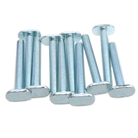 One Quarter Inch By Twenty Threads T Slot Bolts For D IY T Track Hardware And Woodworking Fixtures 10 Pack Durable Galvanized Steel