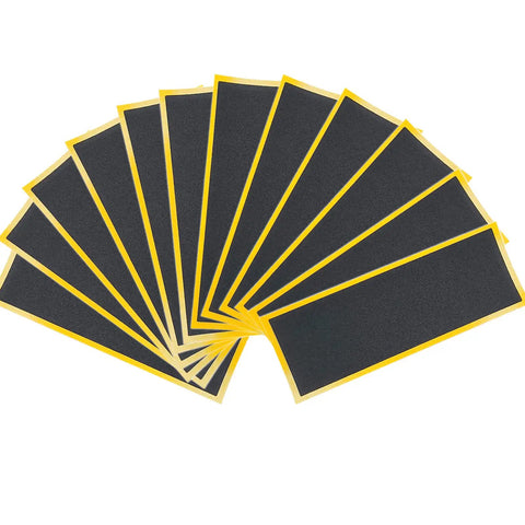 Dope Fingerboard Foam Grip Tape Set 12 Pcs 38mm By 110mm Soft Skin Friendly Surface arranged in a fan pattern