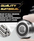 16 Pack RM2 2RS 3/8 Inch V Groove Roller Bearings Heavy Duty Shielded Precision Ball Bearings Linear Motion shown being held.