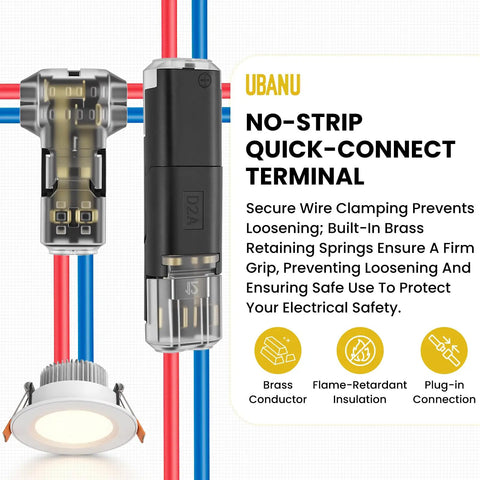 Heavy Duty 62 Piece Solderless Wire Tap Connector Kit Featuring Five Quick Snap Sizes For Zero Fuss Low Voltage Wiring And Dead Simple Diy Connections That Make Splicing A Breeze, showcasing no-strip quick-connect terminals for secure wiring.